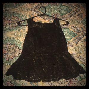 Sequin Peplum Black top
